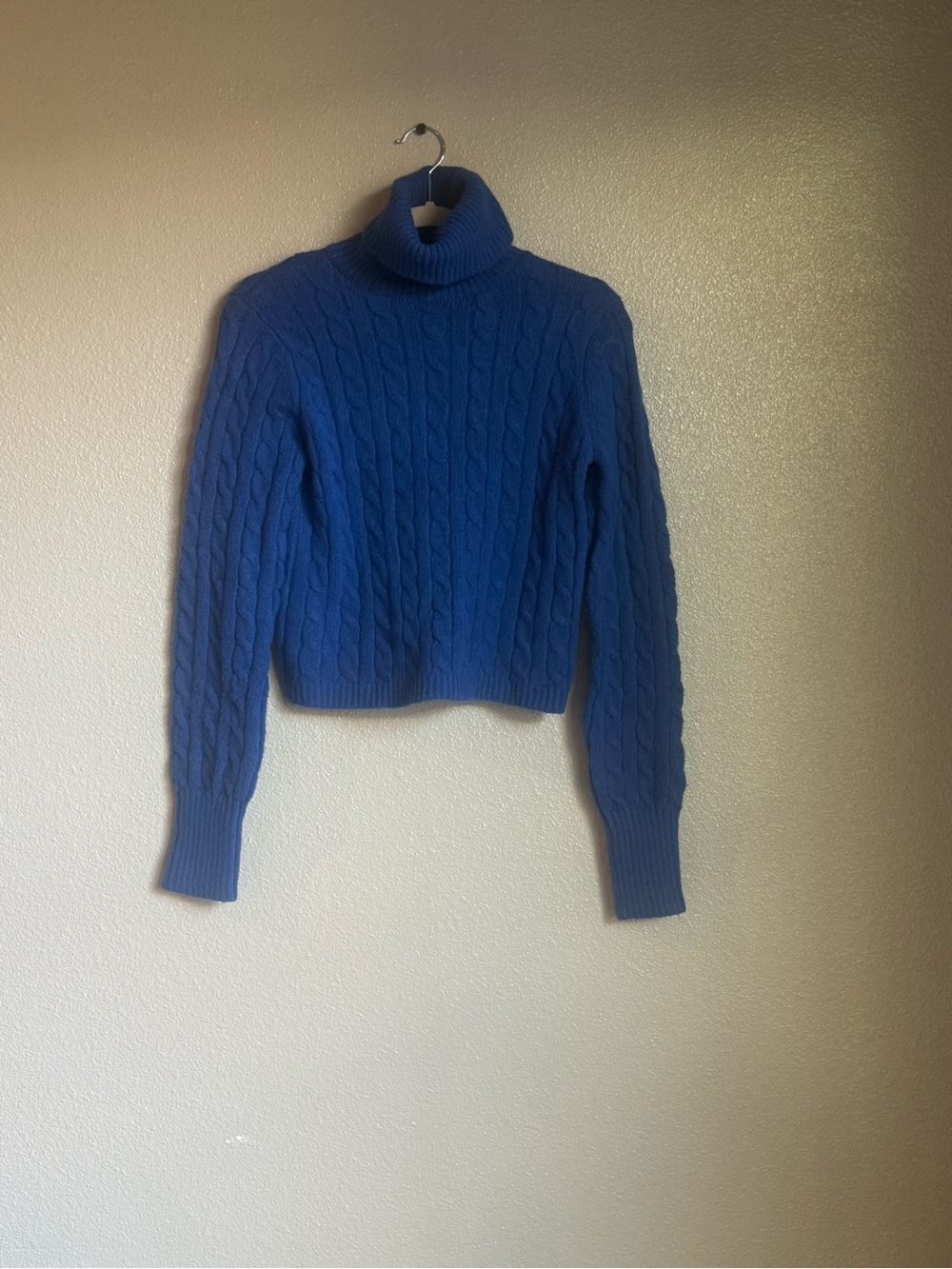 Jessica Simpson Royal Blue Cable Knit Turtleneck Sweater